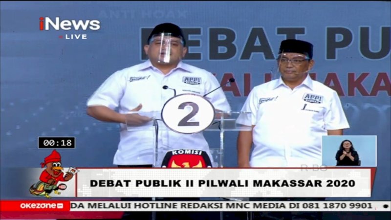 Closing Statement Debat Pilwali Makassar, Appi-Rahman Singgung Pembatalan SK Pelantikan 1.073 Pejabat
