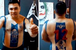 Duh, Pria Ini Bikin Tato Jersey Tim Sepak Bola Favoritnya di Tubuhnya