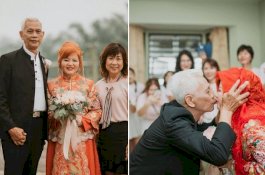 Pasangan Lansia Ini Rayakan Ultah Pernikahan dengan Menikah Lagi