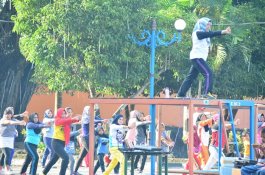 Ratusan Warga Sidrap Ikut Senam Kebugaran di Kawasan CFD