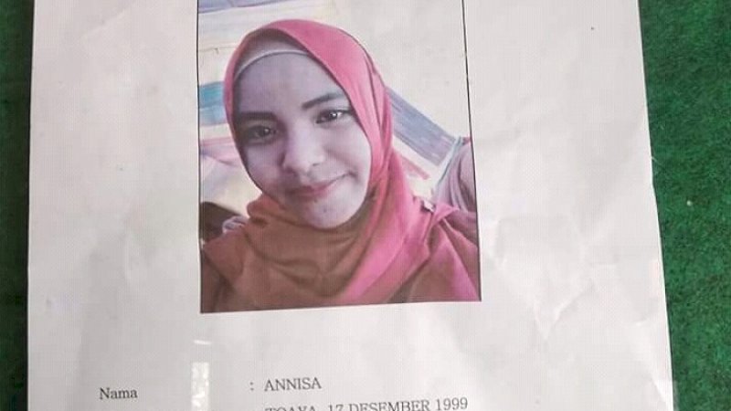 Annisa, warga asal Palu yang hilang di Luwu Timur.