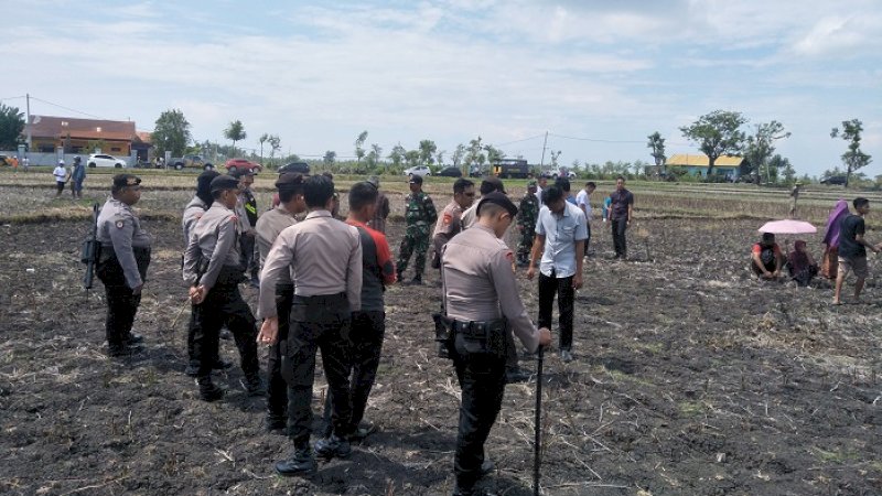 Suasana eksekusi lahan di Kulanga, Desa Bulo-Bulo, Jeneponto, Rabu (9/1/2019).