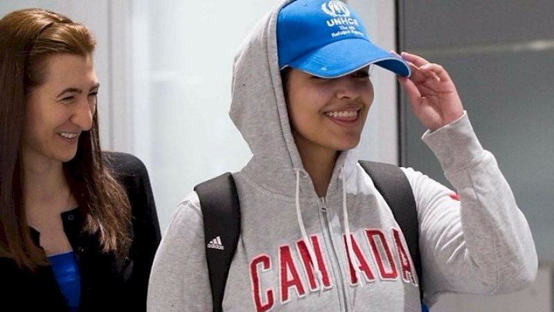Rahaf Mohammed al-Qunun tiba di Kanada