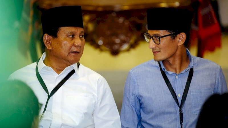 Prabowo Subianto-Sandiaga Uno. (Foto: Tirto)