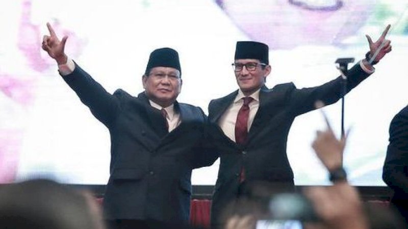 Prabowo Subianto dan Sandiaga Uno. (Foto/CNNIndonesia). 