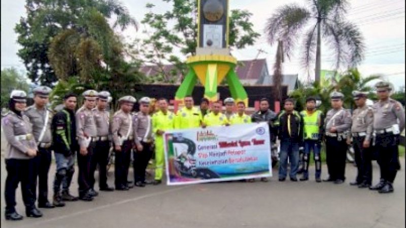 Kampanyekan Keselamatan Berlalulintas, Polres Lutim Sasar Generasi Milenial