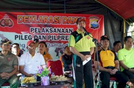 Deklarasi Pemilu Damai di Sidrap, Ini Pesan Dollah Mando