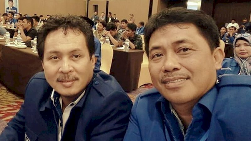 Ketua DPC PAN Jeneponto Asdin Basoddin Azis Beta, didampingi sekretaris Hanafi Sewang.