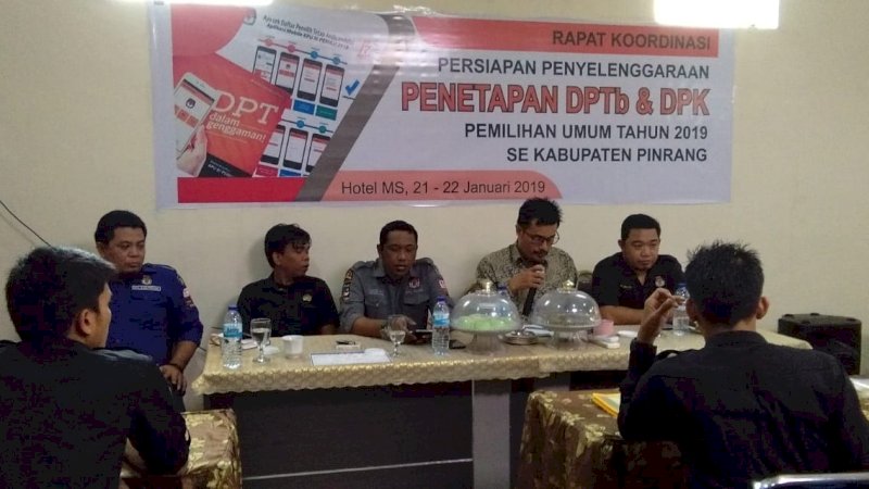 Mantapkan Daftar Pemilih, KPU Pinrang Rakor dengan PPK