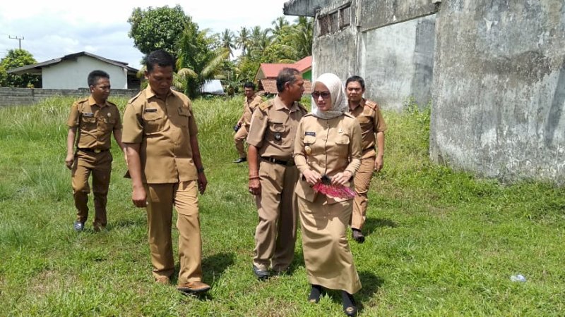 Bupati Luwu Utara Tinjau Pembangunan Kantor Camat Sukamaju Selatan