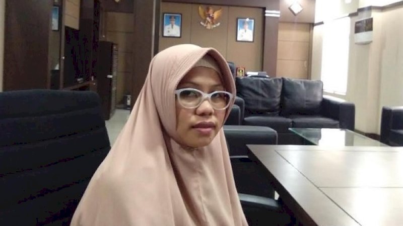 Fungsional Pengantar Kerja Pertama Dinas Ketenagakerjaan (Disnaker) Kota Makassar, Uyun Fanny Fahraeni. (Foto: Nurul Fadilah/Rakyatku.com)