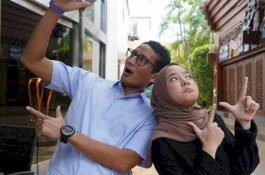 IYL Pertemukan Sandiaga Uno dan Nissa Sabyan Satu Panggung di Karebosi