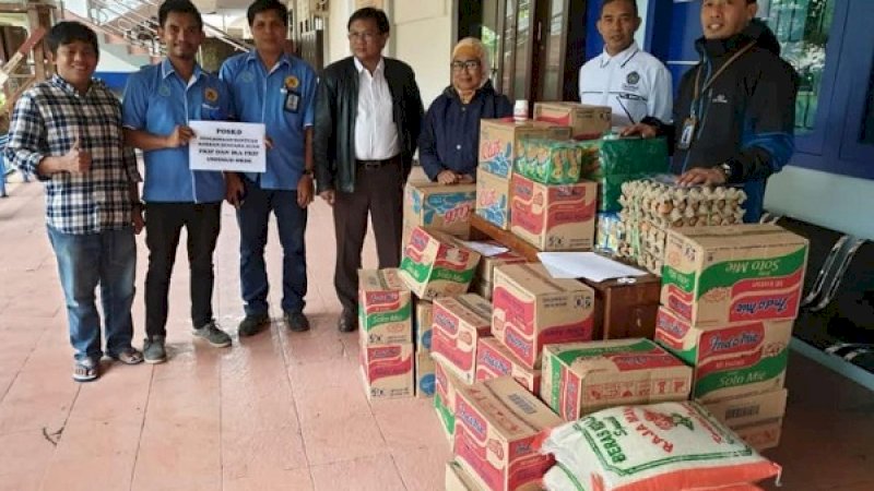 Sejumlah sembako siap disalurkan ke daerah bencana di Gowa oleh FKIP Unismuh.