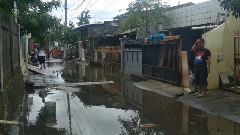 Kondisi Perumnas Antang, Kota Makassar, usai dilanda banjir.