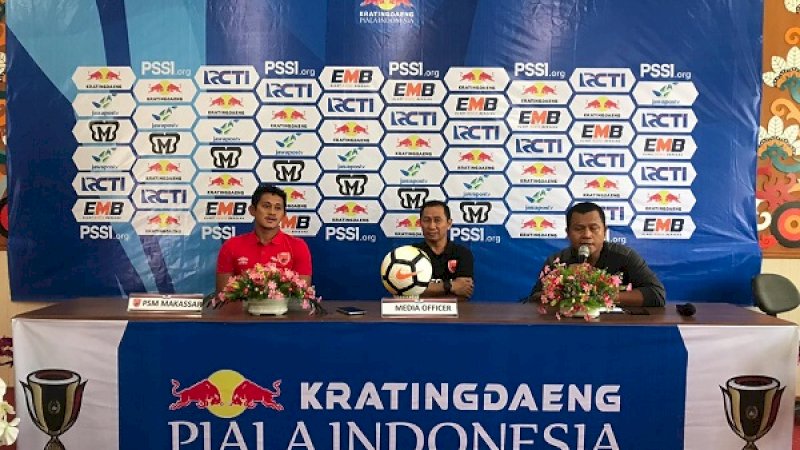 Sesi jumpa pers Kalteng Putra vs PSM Makassar, pada Jumat (25/1/2019).