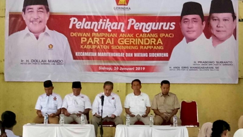 Dollah Mando Siapkan Strategi Gerindra Sidrap Menangkan Pemilu 2019