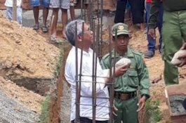 Bupati Luwu Timur Letakkan Batu Pertama Gereja Lauwo Baru