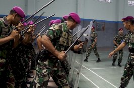 Lantamal VI Siapkan Empat Peleton Pasukan Anti Huru Hara (PHH) Jelang Pilpres