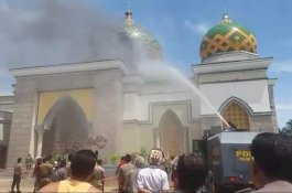 Polres Luwu Periksa 3 Pekerja Terkait Terbakarnya Masjid Agung Belopa
