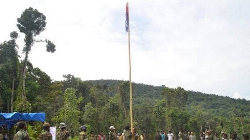 TPNPB Kodap Yaligem, sedang menggelar upacara bendera. (Sumber: TPNPB).