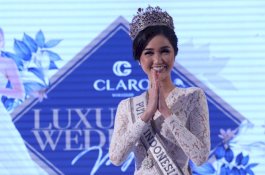Hadiri Luxury Wedding Vaganza 2019, Puteri Indonesia 2018 Kagum Lihat Baju Bodo