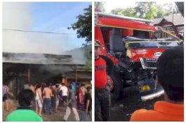 Satu Kios Terbakar, Mobil Pemadam Sudah Meluncur, Namun 