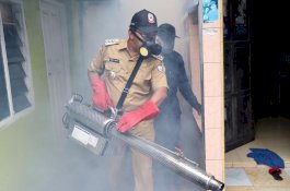 Antisipasi DBD Mewabah, Wali Kota Makassar Terjun Langsung Fogging Rumah Warga