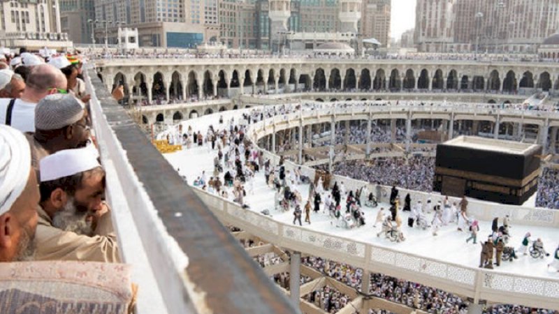 Suasana di Masjidilharam, Mekah, Arab Saudi.