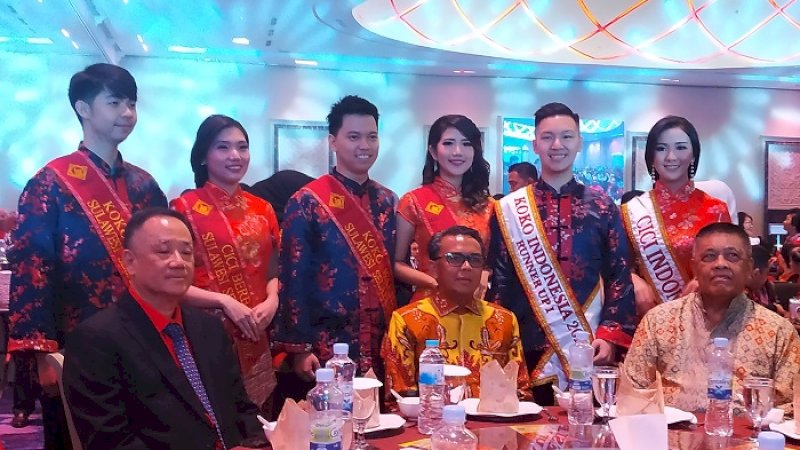 Paguyuban Sosial Marga Tionghoa Indonesia (PSMTI) Sulawesi Selatan menggelar Bai Nian di Upperhils Conventions Hall, Rabu (6/2/2018).