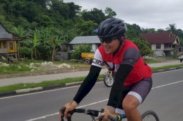 Bukan yang Pertama, Kapolres Lutra Naik Sepeda dari Makassar ke Wajo Sejauh 230 Kilometer
