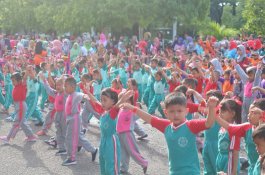 Ribuan Anak TK Ikut Senam Massal Sambut HUT Kabupaten Pinrang