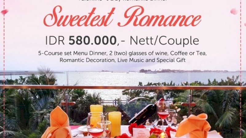 Wujudkan Dinner Romantis Valentine's Day di Swiss-Belhotel Makassar