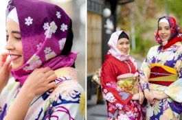 Wow! Perusahaan Jepang Ini Bikin Kimono Lengkap dengan Hijab