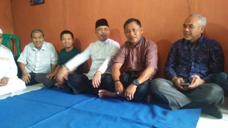 Tamsil Linrung (pakai kopiah) saat bersilaturahmi di Sudiang, Kota Makassar, Sabtu (9/2/2019).