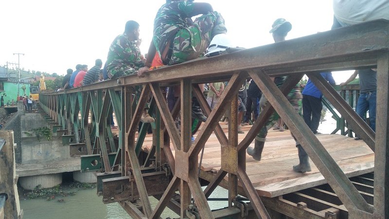 Jembatan Munte yang Ambruk Akibat Banjir di Jeneponto Hampir Rampung