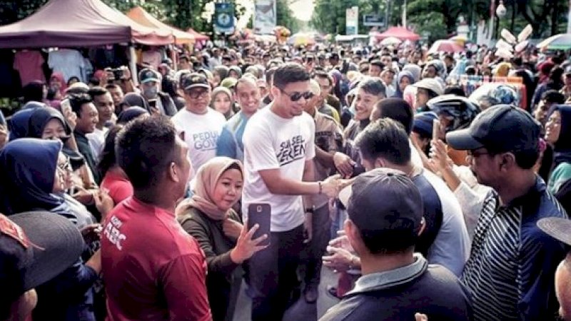 Bupati Gowa Adnan Purichta Ichsan di arena CFD, Minggu (10/2/2019). 