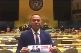 Pendukung Prabowo Subianto di Markas PBB Ternyata Caleg Gerindra