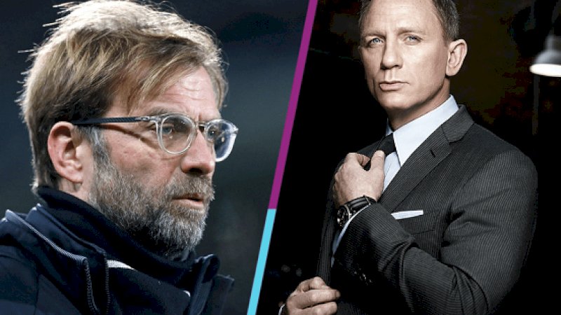 Juergen Klopp dan pemeran James Bond, Daniel Craig. (Foto: Sopitas)