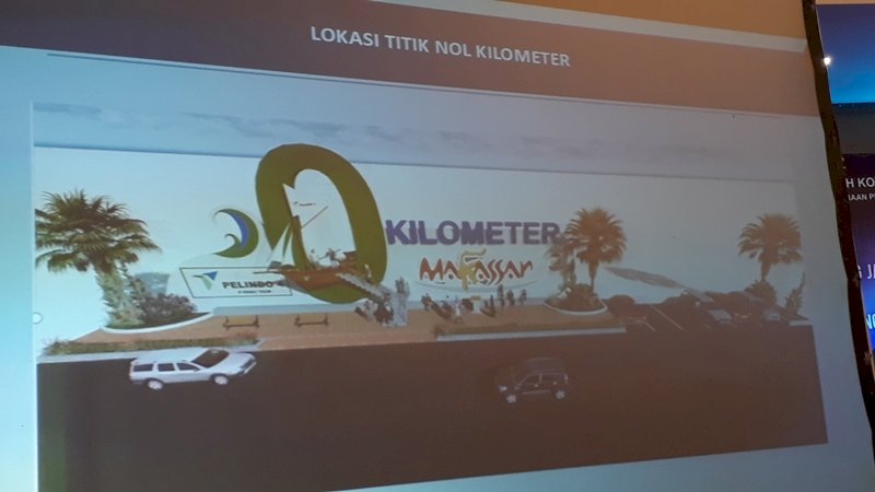 Desain Tugu Titik Nol Kilometer Makassar.