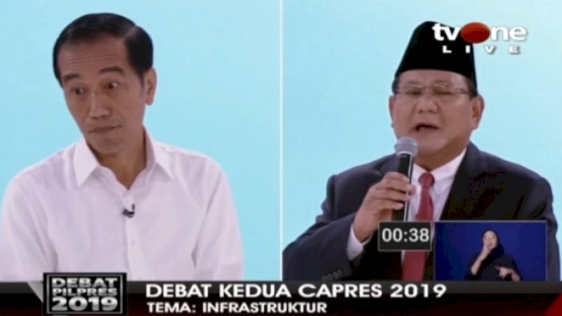 Suasana debat capres kedua, Minggu malam (17/2/2019).