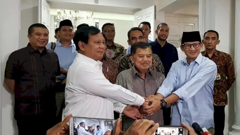 JK bersama Prabowo-Sandi beberapa waktu lalu.