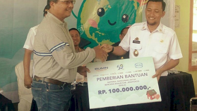 Terima Bantuan Material, Pemkab Jeneponto Bagikan Sesuai Kebutuhan