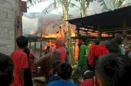 Satu Unit Rumah Terbakar di Pinrang, Kerugian Ditaksir Ratusan Juta