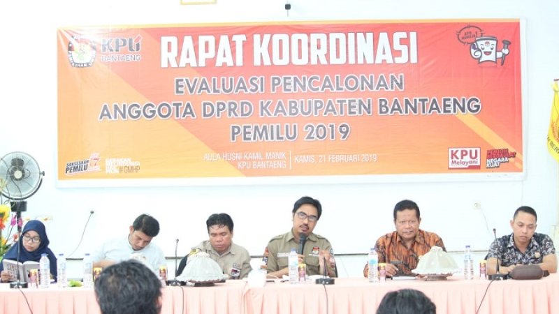 Suasana rakor KPU Bantaeng.