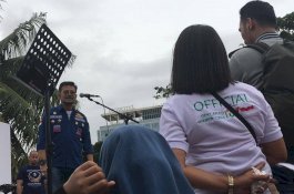 SYL Semangati Ratusan Relawan Jokowi-Amin di Monumen Mandala Makassar