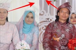 Istri Bagikan Foto Pernikahan Lucu karena Suami Tak Bisa Lihat Kamera