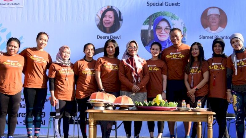 Liestiaty F Nurdin Buka Yoga Festival 2019 di Rujab Gubernur Sulsel