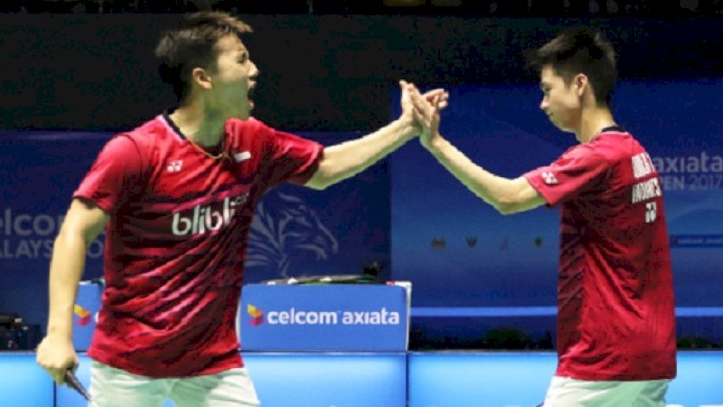 Kevin Sanjaya Sukamuljo/Marcus Fernaldi Gideon jadi salah satu andalan Indonesia di All England 2019.