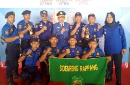 Tim Damkar Sidrap Juara Umum 2 Kompetisi Skill Firefighting Nasional