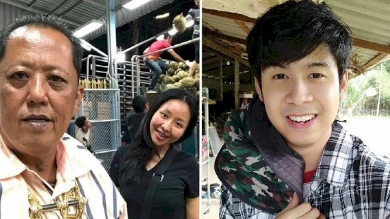 Anont Rotthong dan putrinya, Kasinta (kiri). Premyosapon Khongsai, salah satu pelamar calon menantu (kanan).
